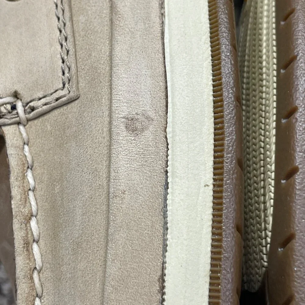 Sperry Boat Shoe Men's Gold 2 Eye Greige 10.5M 0219491 Top Siders (READ)